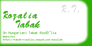 rozalia tabak business card